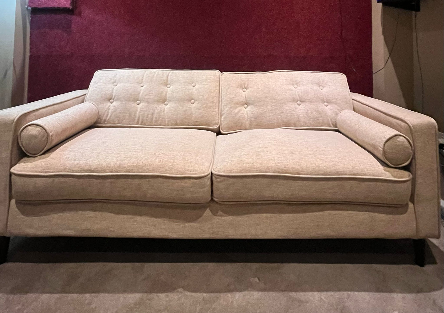 Modern Beige Fabric Sofa