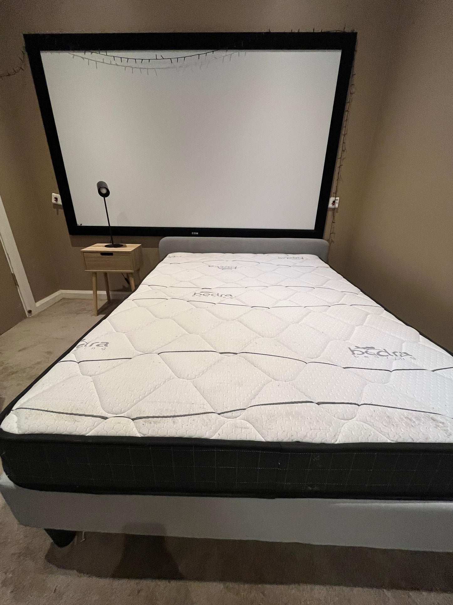 Double Bed Set – Bed, Mattress, Headboard & Nightstand