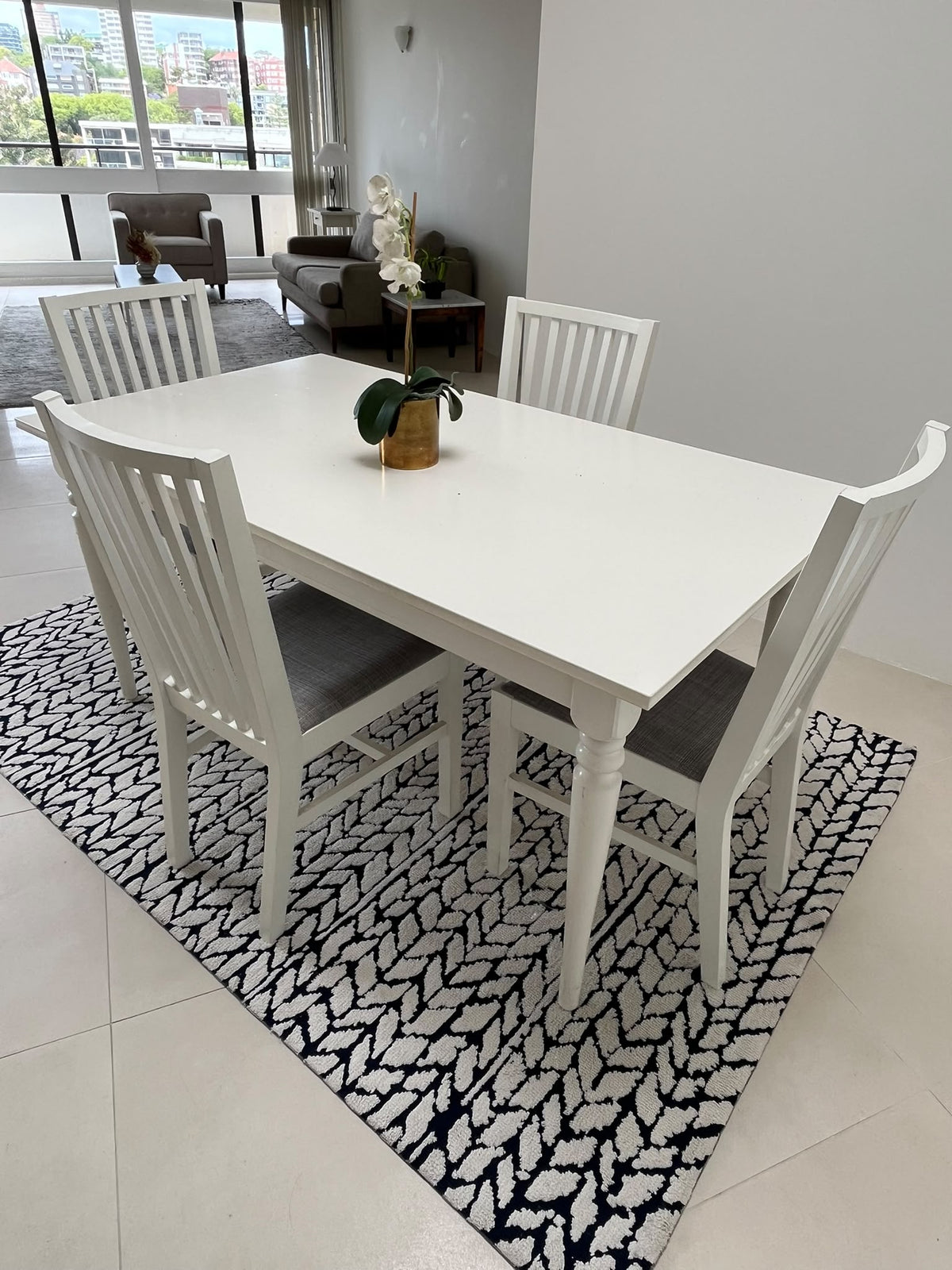 Dining Table Set with 4 Chairs