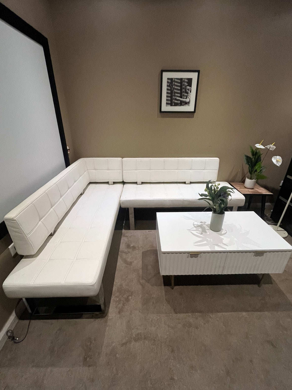 ✨ Modern White Corner Lounge Set ✨