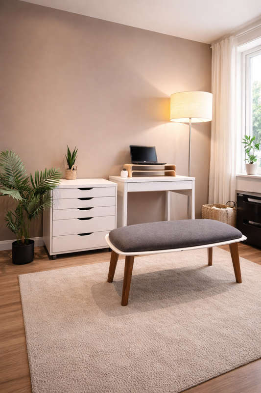 HOME OFFICE SET – DESK + DRAWERS + BENCH