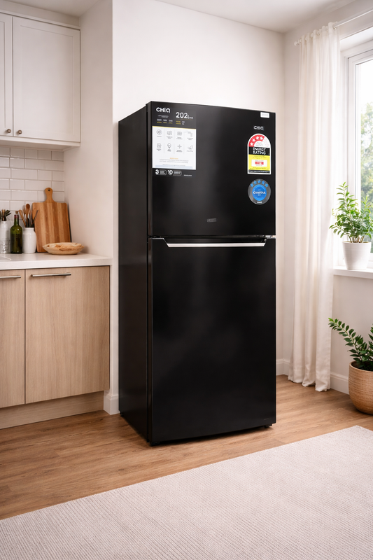 🔹 CHiQ BLACK FRIDGE – 202L MODERN DESIGN 🔹
