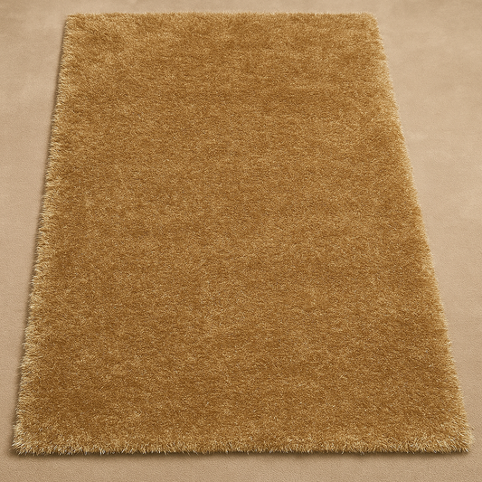 🧡 Plush Shaggy Area Rug – Warm Golden Tone