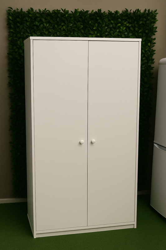 Two-Door White Wardrobe –