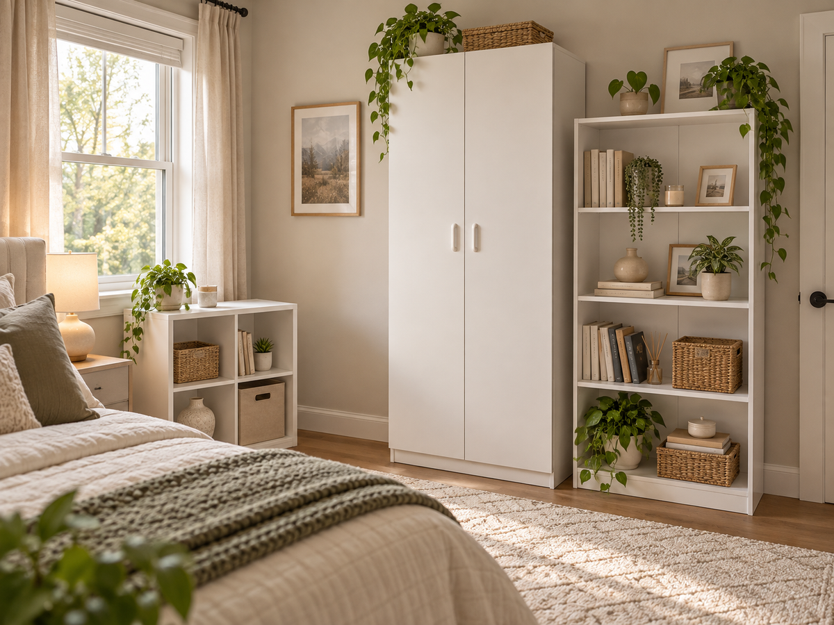 White Storage Furniture Combo – 3 Piece Set