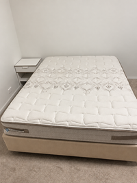 Queen Bed Base with Posturepedic Mattress