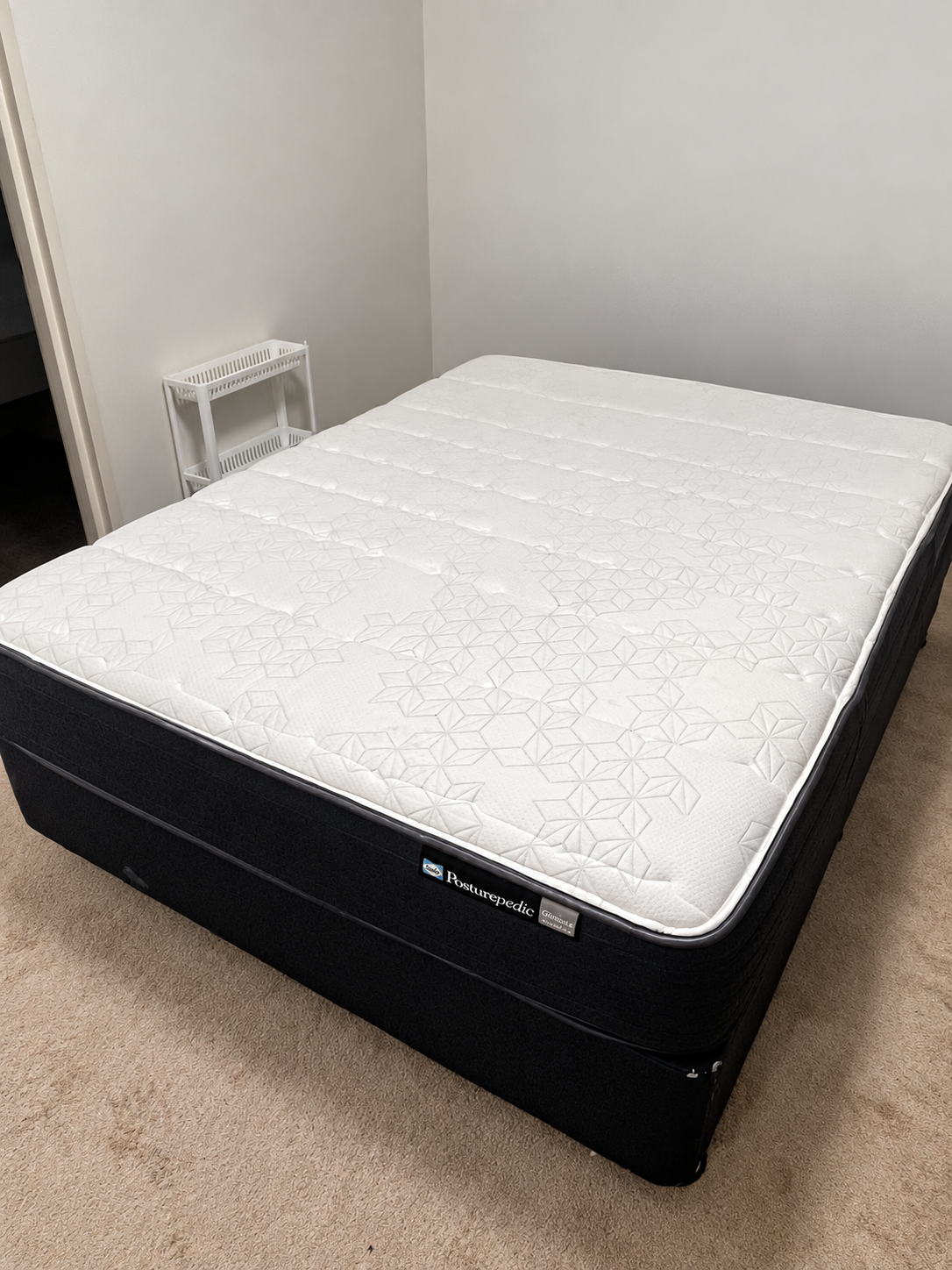 Queen Bed Base with Sealy Posturepedic Climate Cool Mattress