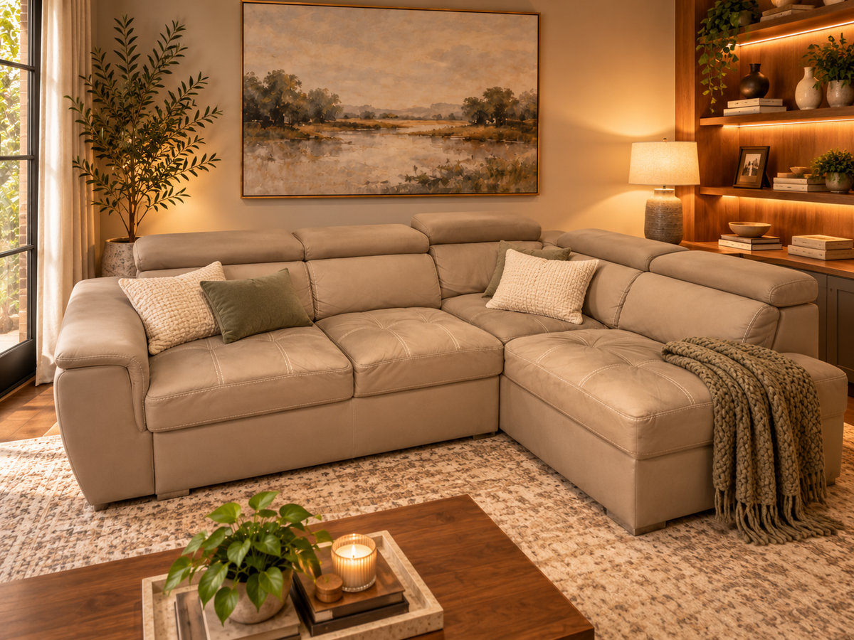 L-Shaped Sectional Sofa Bed