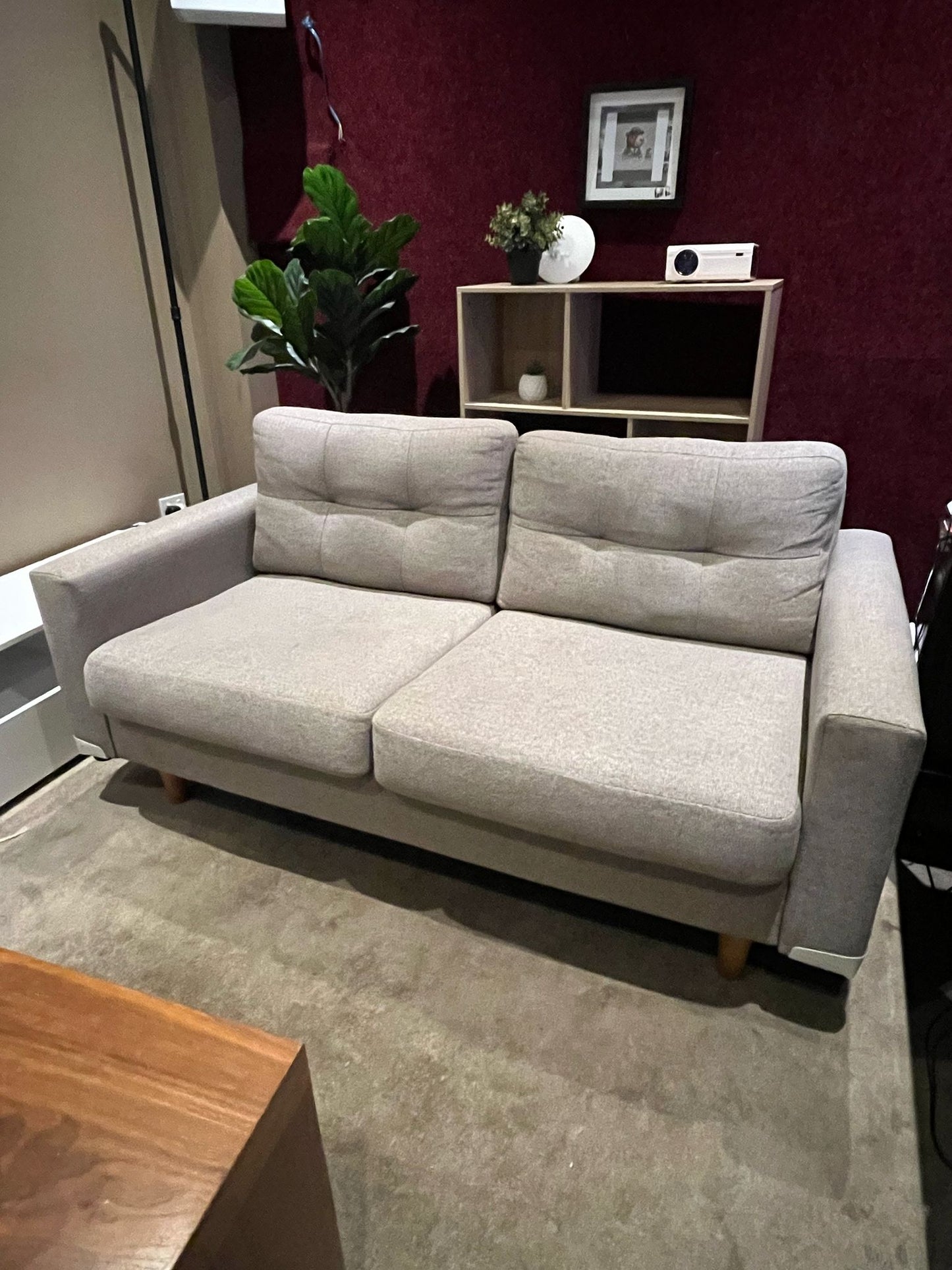 Grey 2-Seater Sofa – Stylish  Comfortable