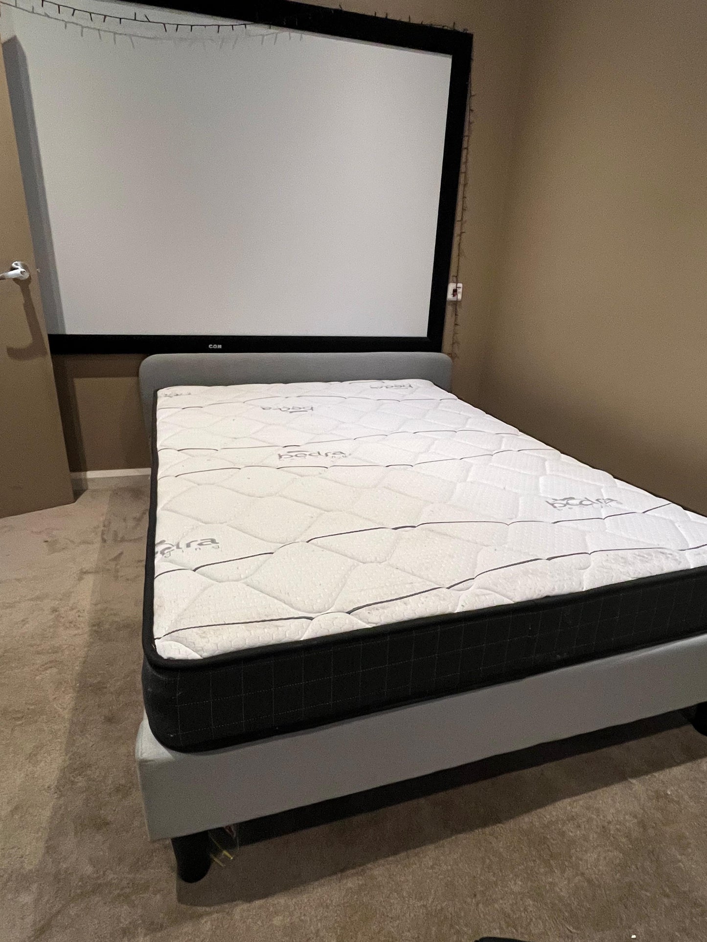 Double Bed Set – Bed, Mattress, Headboard &amp; Nightstand