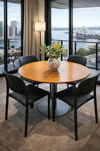✨ MODERN DINING SET – ROUND TABLE + 4 CHAIRS ✨