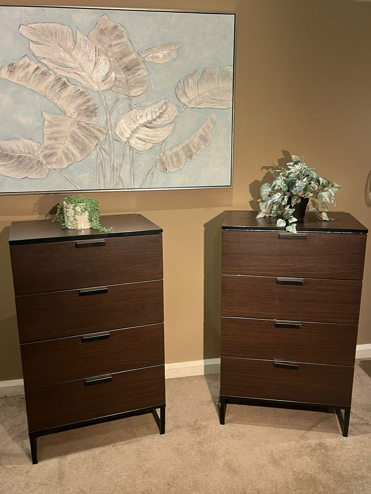 2-Piece Matching 4-Drawer Storage Set