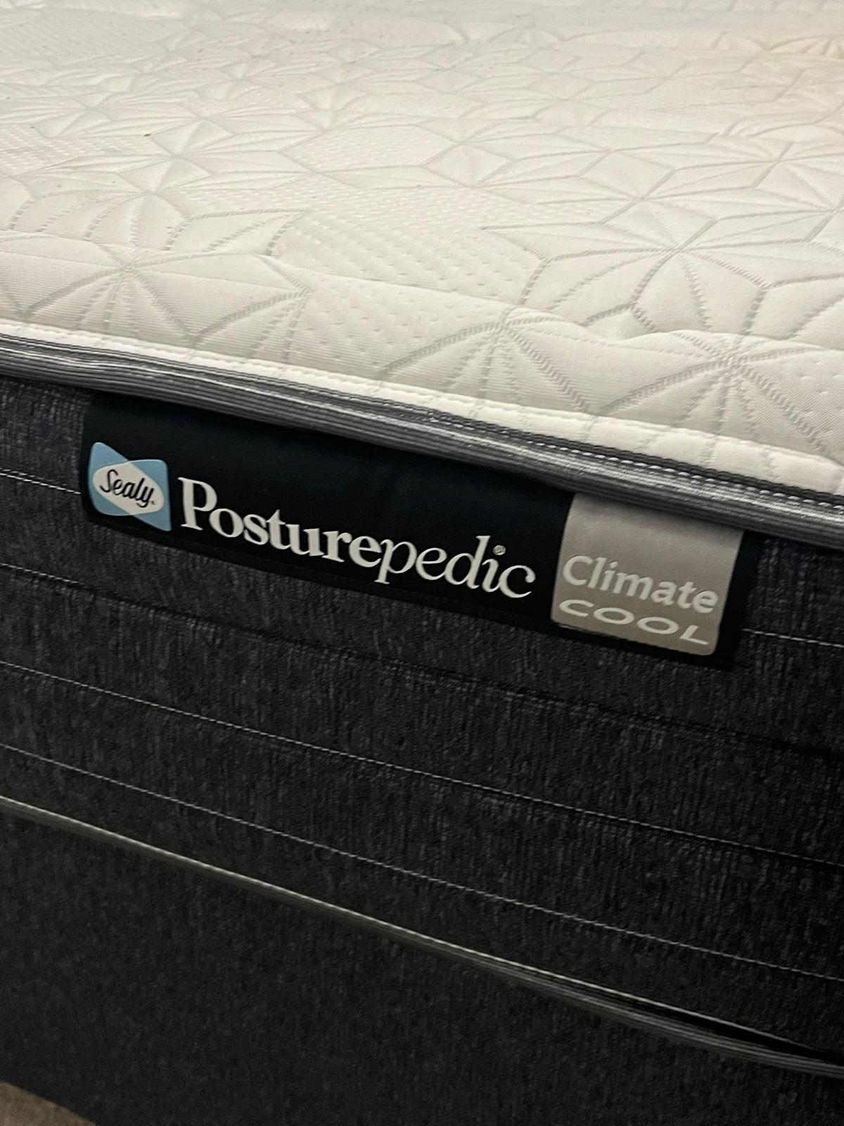 Queen Bed Base with Sealy Posturepedic Climate Cool Mattress