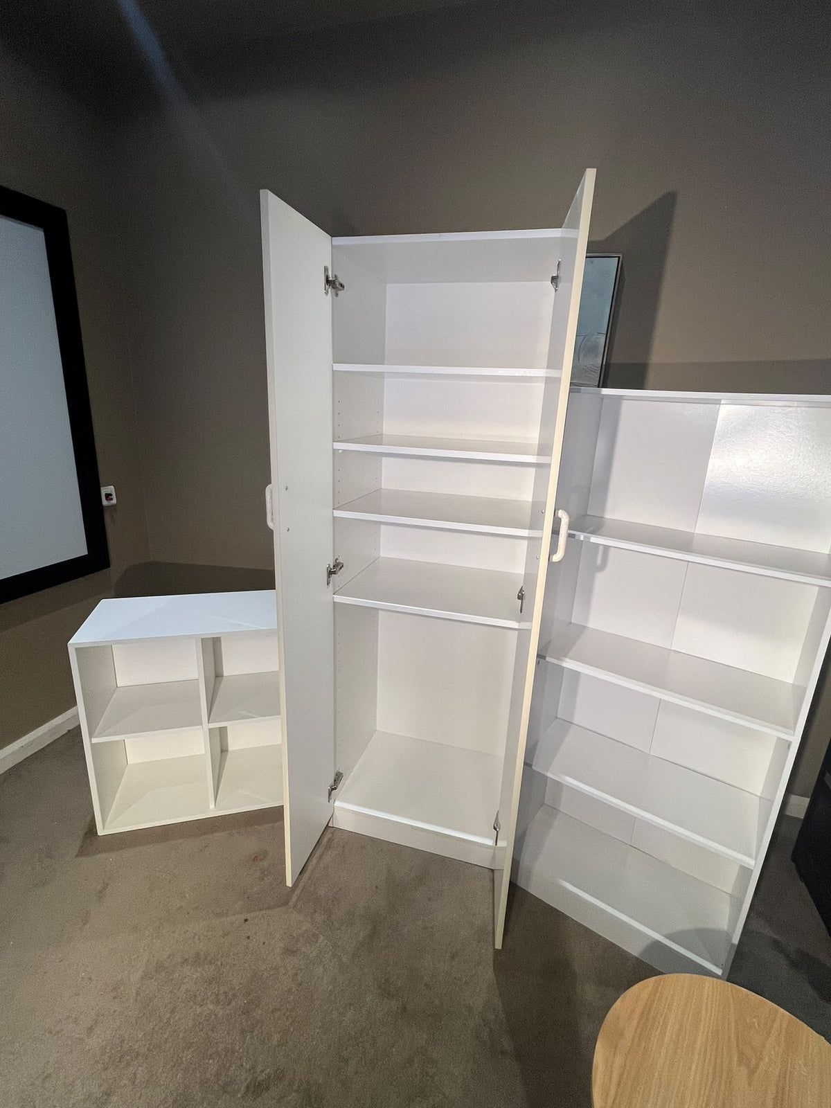 White Storage Furniture Combo – 3 Piece Set