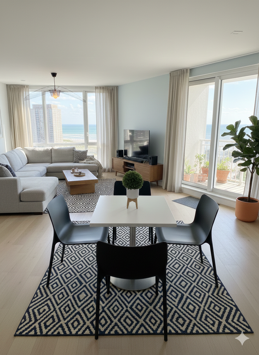 Dining Set white square table